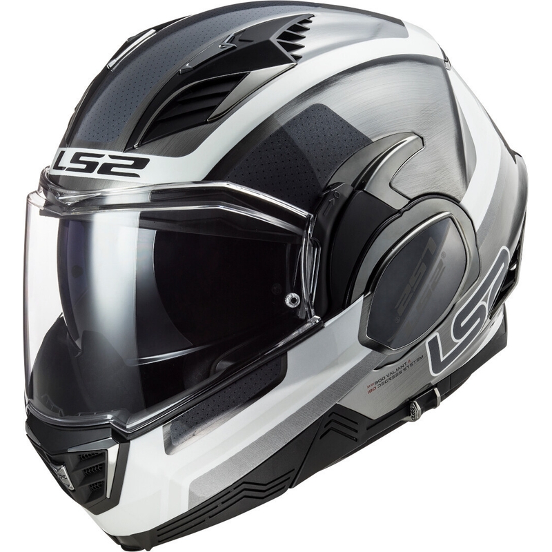Preklápacia prilba na motocykel LS2 FF900 Valiant II Orbit Jeans čierno-strieborno-biela