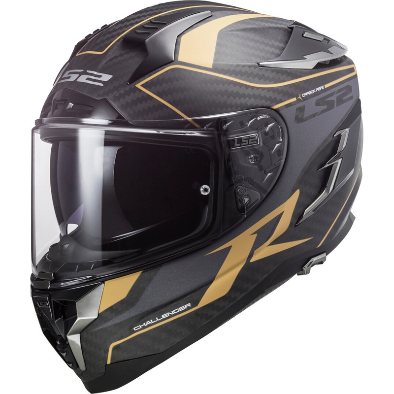Integrálna prilba na motocykel LS2 FF327 Challenger C Grid čierno-zlatá výpredaj