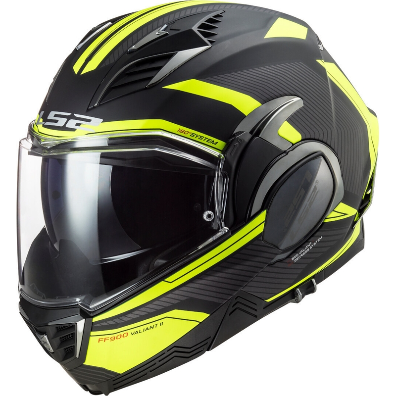 Preklápacia prilba na motocykel LS2 FF900 Valiant II Revo čierno-fluo žltá