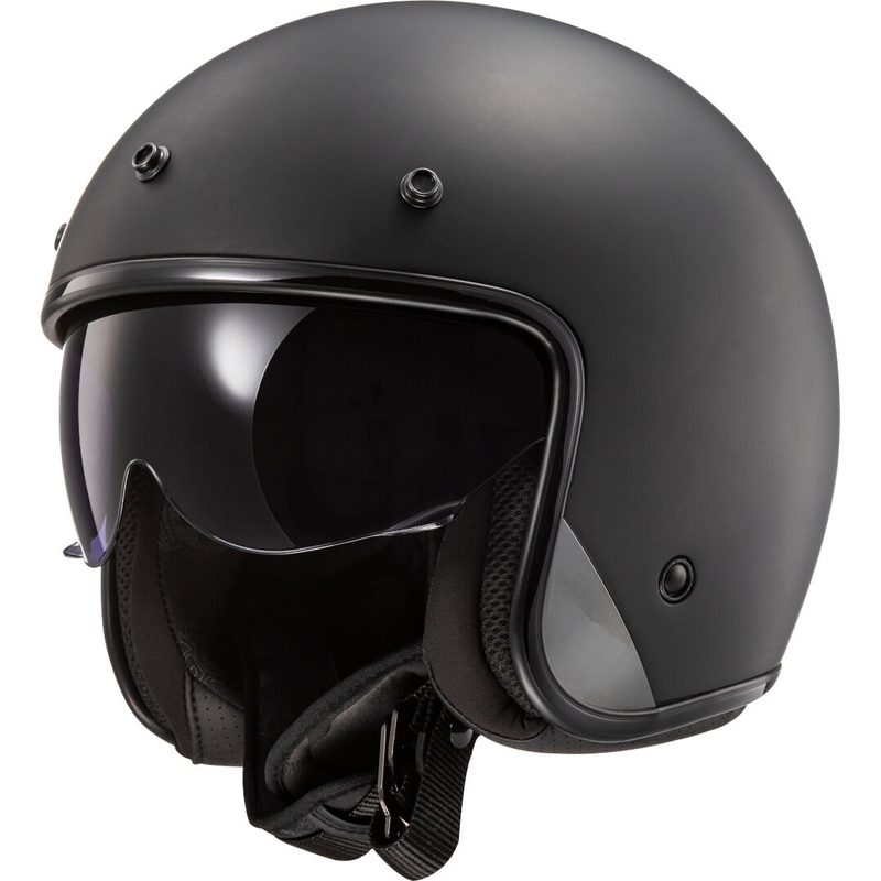 Otvorená prilba na motocykel LS2 OF601 Bob Solid čierna matná