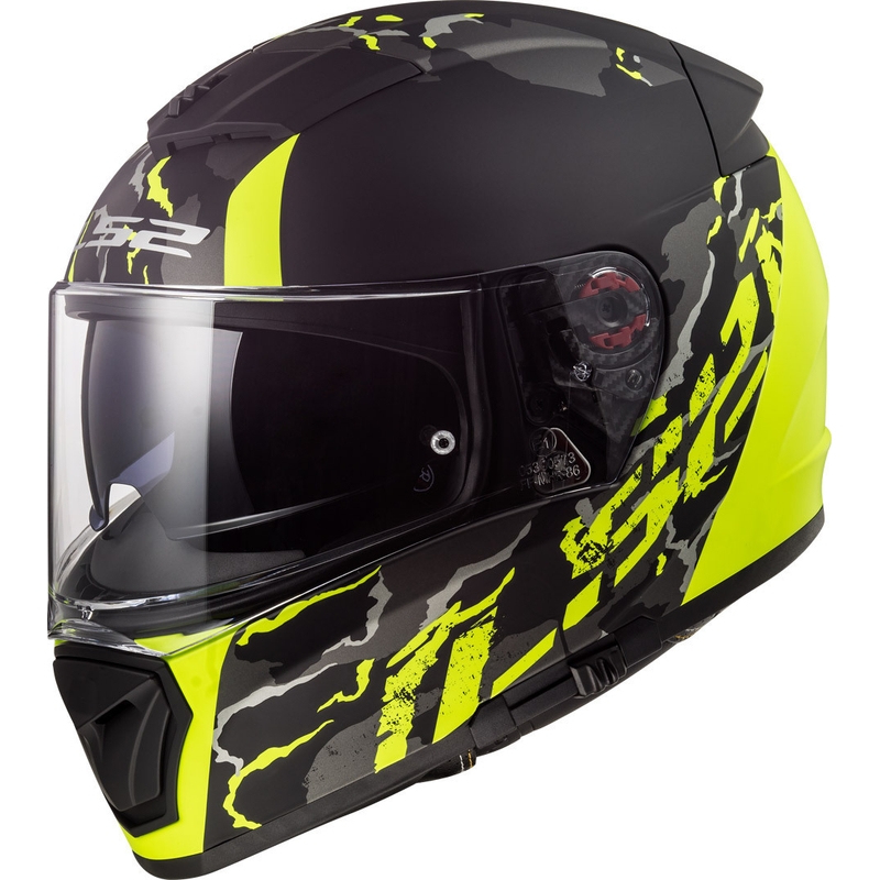 Integrálna prilba na motocykel LS2 FF390 Breaker Feline čierno-fluo žltá výpredaj