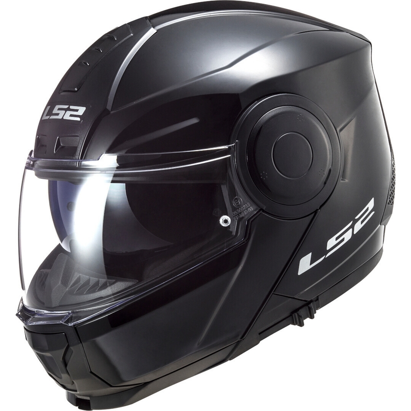 Vyklápacia prilba na motocykel LS2 FF902 Scope Solid čierna lesklá