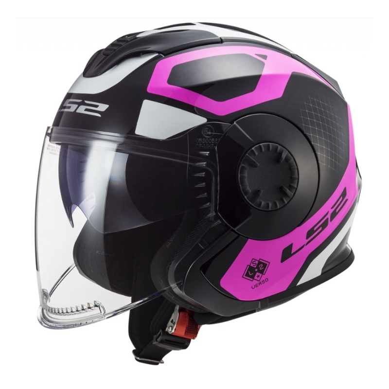 Otvorená prilba na motocykel LS2 OF570 Verso Marker čierno-fialová