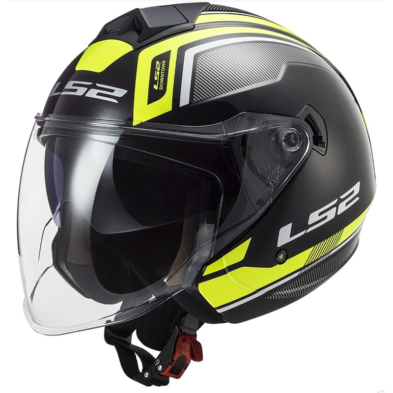 Otvorená prilba na motocykel LS2 OF573 Twister II Flix čierno-fluo žltá