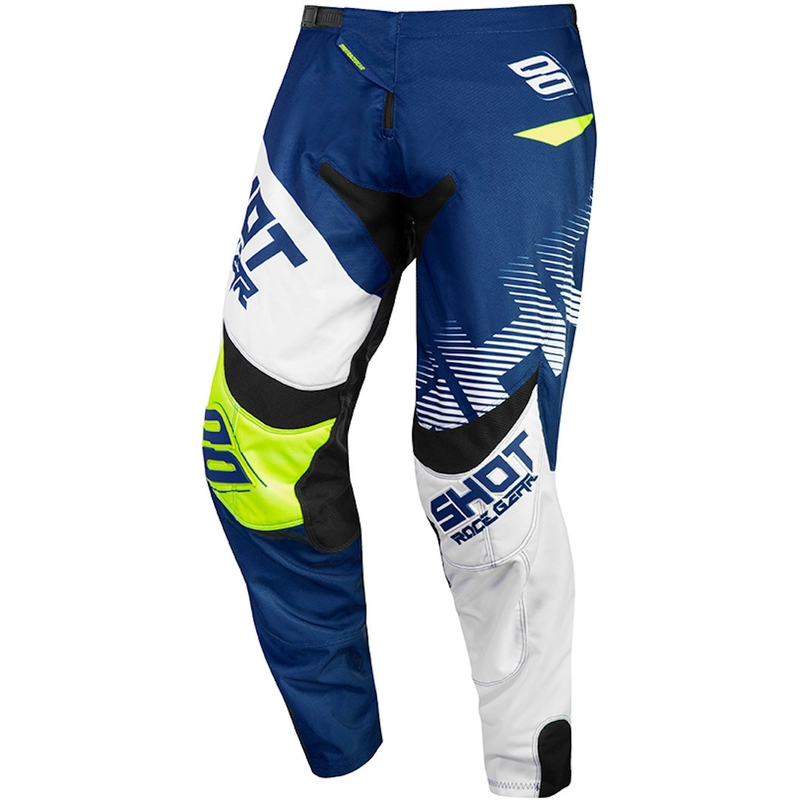 Motokrosové nohavice Shot Contact Trust modro-bielo-fluo žlté výpredaj