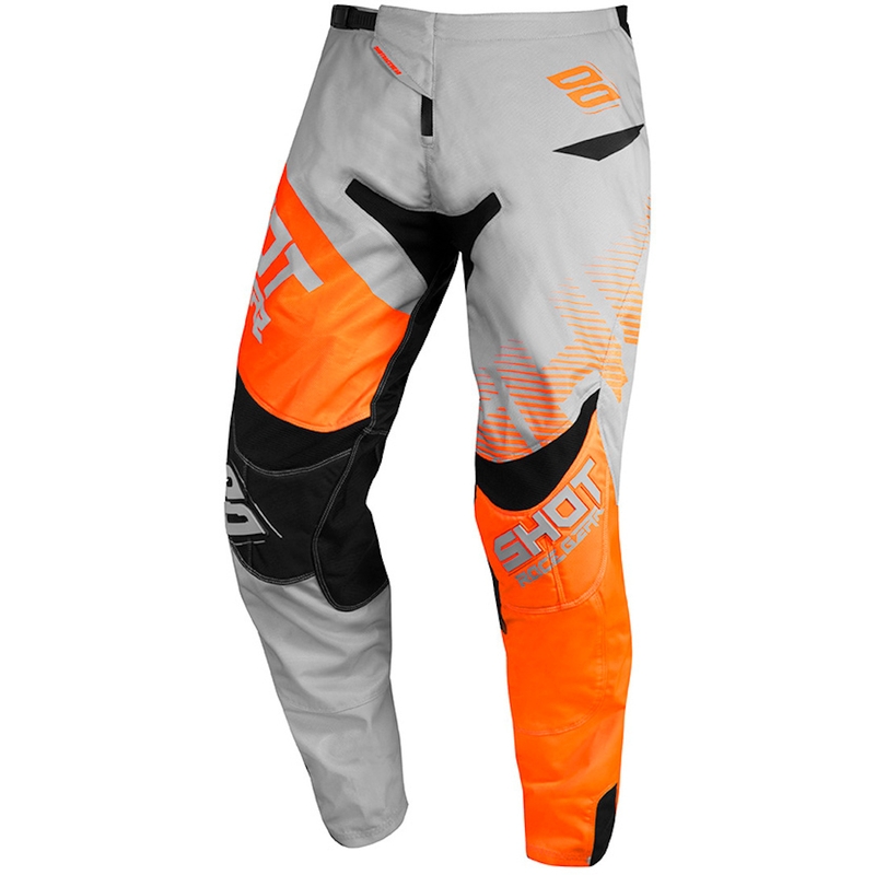 Motokrosové nohavice Shot Contact Trust šedo-čierno-fluo oranžové výpredaj