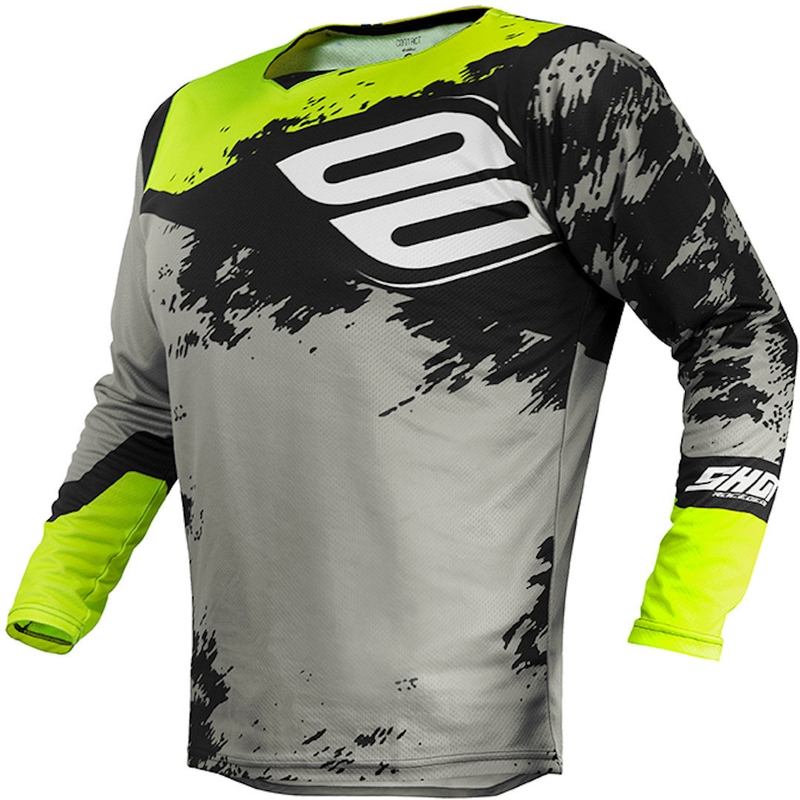 Motokrosový dres Shot Contact Shadow šedo-čierno-fluo žltý výpredaj