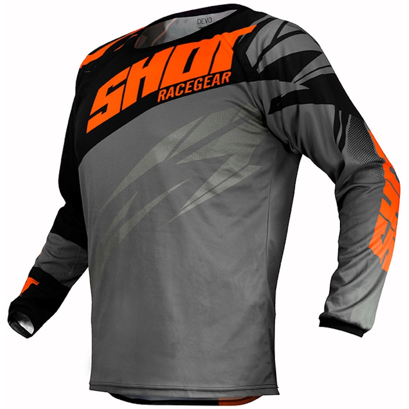 Motokrosový dres Shot Devo Ventury čierno-šedo-fluo oranžový výpredaj