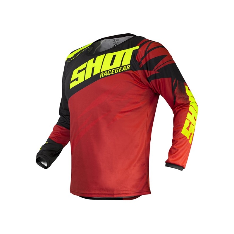 Motokrosový dres Shot Devo Ventury červeno-čierno-fluo žltý výpredaj