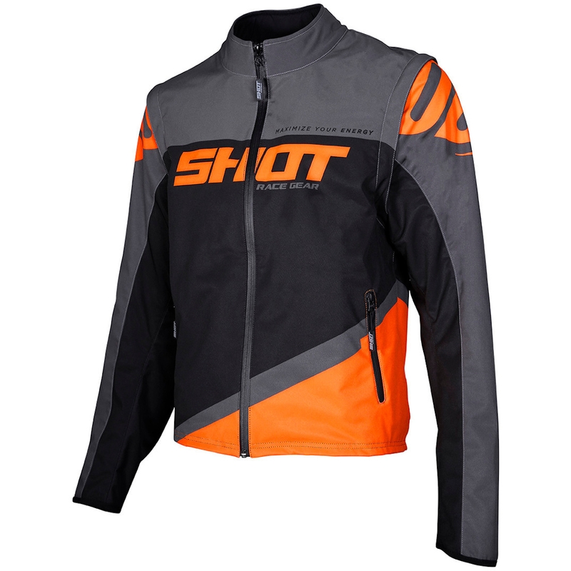 Softshellová bunda Shot Lite čierno-šedo-oranžová výpredaj