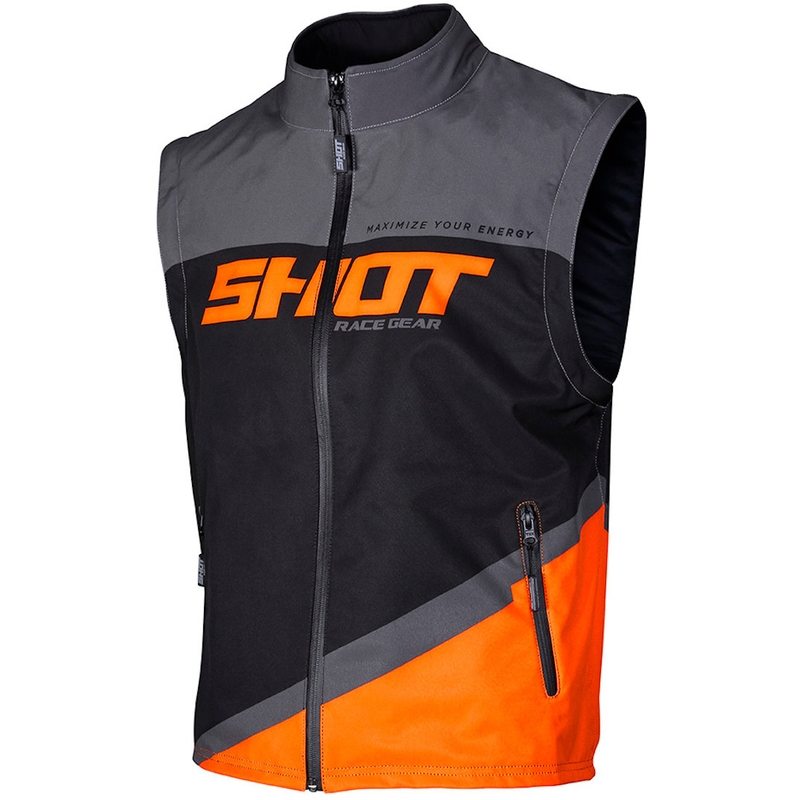 Softshellová vesta Shot Lite čierno-šedo-fluo oranžová výpredaj