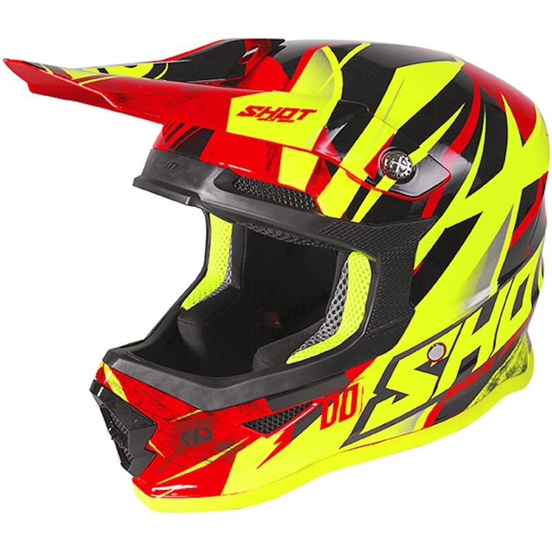 Detská motokrosová prilba Shot Furious Ventury čierno-červeno-fluo žltá výpredaj
