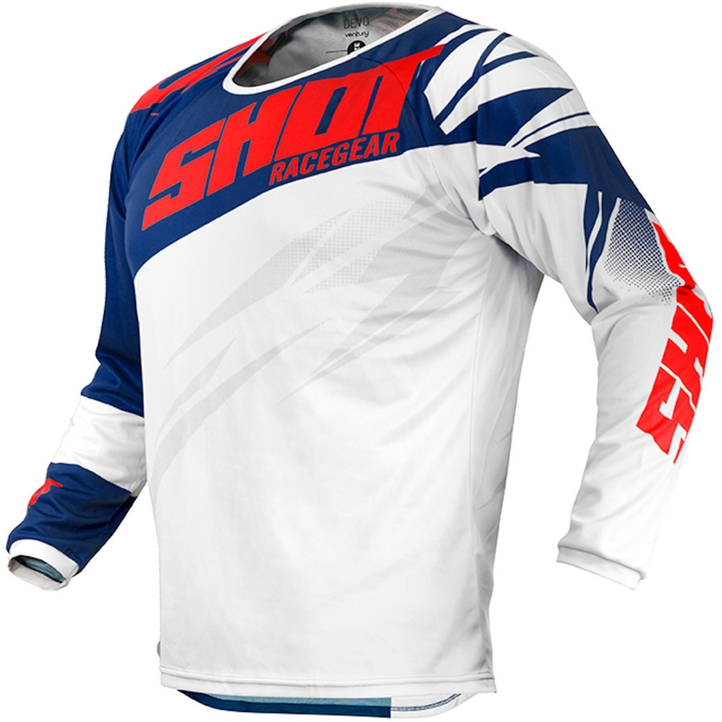 Detský motokrosový dres Shot Devo Ventury modro-červeno-biely výpredaj