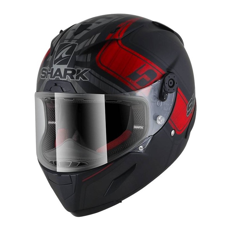 Integrálna prilba SHARK RACE-R PRO Zarco GP De France Replica Mat čierno-šedo-červená
