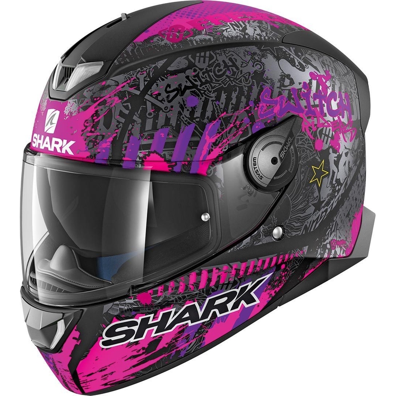 Integrálna prilba SHARK SKWAL 2.2 Switch Riders 2 Mat Replica čierno-fialová výpredaj