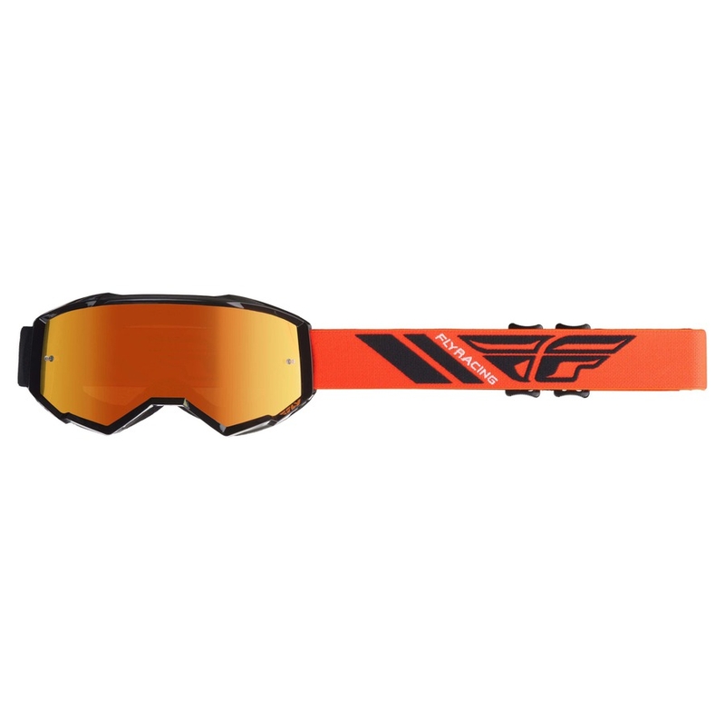 Motokrosové okuliare FLY Racing Zone 2019 oranžovo-čierne (oranžové chróm plexi)