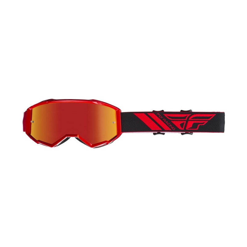 Motokrosové okuliare FLY Racing Zone 2019 červeno-čierne (červené chróm plexi)