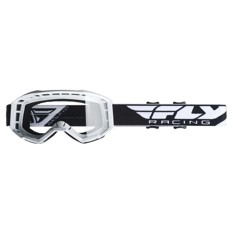 Motokrosové okuliare FLY Racing Focus 2019 čierno-biele (číre plexi) výpredaj