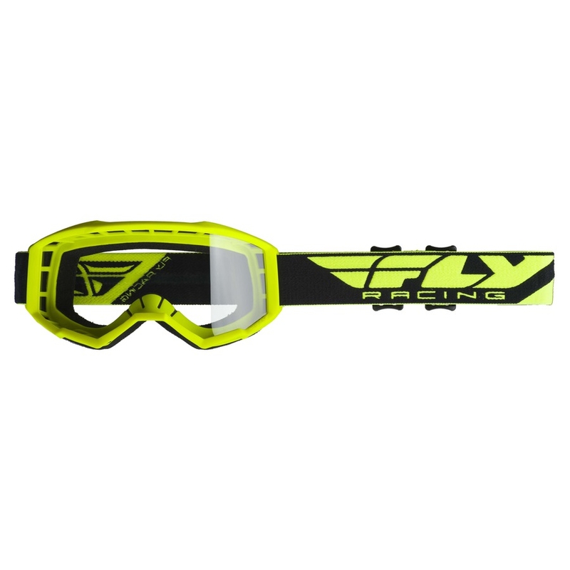 Motokrosové okuliare FLY Racing Focus 2019 čierno-fluo žlté (číre plexi) výpredaj