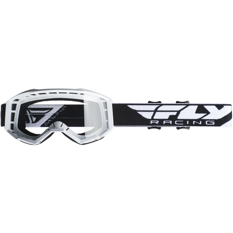 Detské motokrosové okuliare FLY Racing Focus 2019 čierno-biele (číre plexi) výpredaj