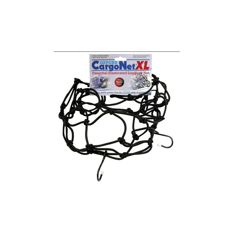 Pružná batožinová sieť pre motocykle Oxford XL 43x43 cm