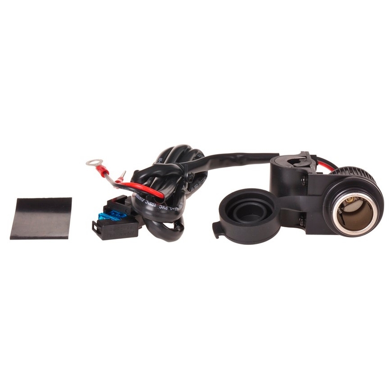 Zásuvka Oxford Standard 12V s objímkou pre uchytenie k riadidlám s priemerom 22 a 25 mm