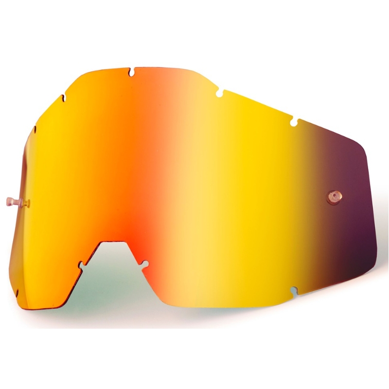 Červené chróm plexi pre motokrosové okuliare 100% Racecraft/Accuri/Strata