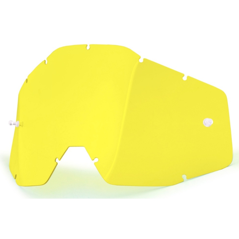 Žlté plexi pre motokrosové okuliare 100% Racecraft/Accuri/Strata
