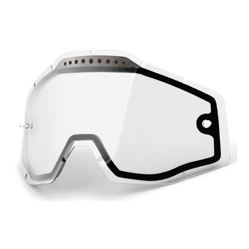 Dvojité číre plexi pre motokrosové okuliare 100% Racecraft/Accuri/Strata