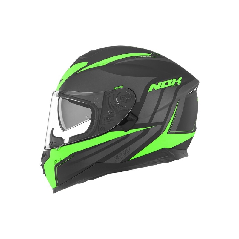 Integrálna prilba na motocykel NOX N302 Shape čierno-zelená výpredaj