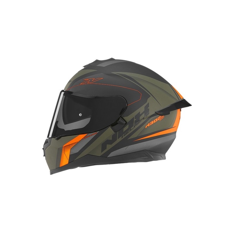 Integrálna prilba na motocykel NOX N302S Quest čierno-zeleno-oranžová