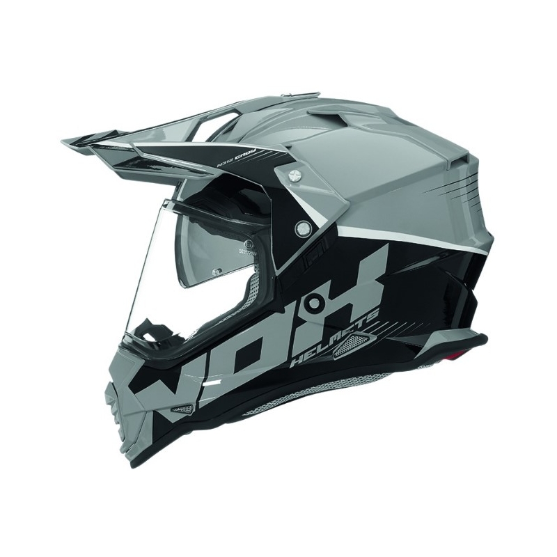 Enduro prilba NOX N312 Crow čierno-šedá výpredaj