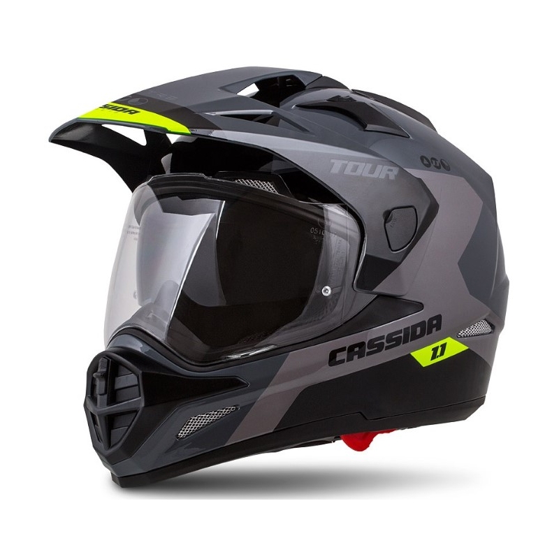 Enduro prilba Cassida Tour 1.1 Spectre čierno-šedo-fluo žltá výpredaj