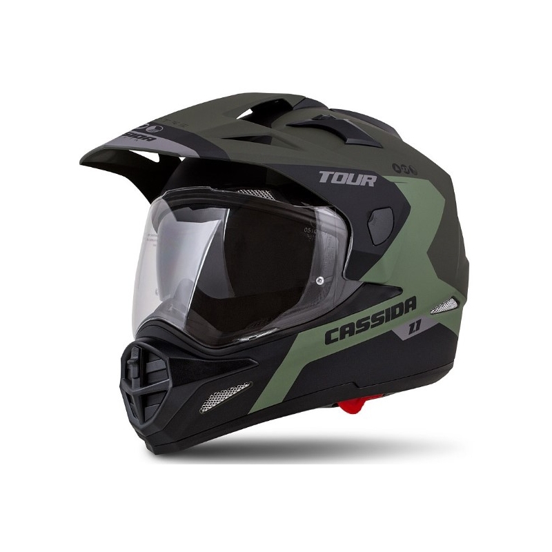 Enduro prilba Cassida Tour 1.1 Spectre čierno-šedo-zelená výpredaj