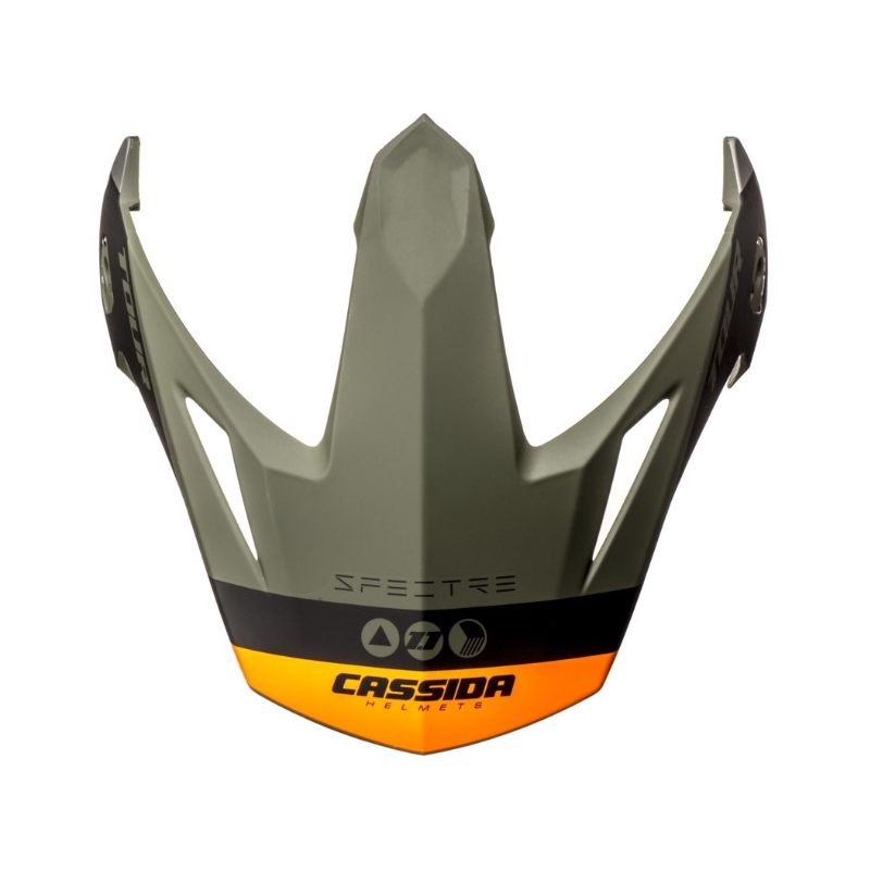 Šilt pre prilbu Cassida Tour 1.1 Spectre čierno-šedo-zeleno-fluo oranžový