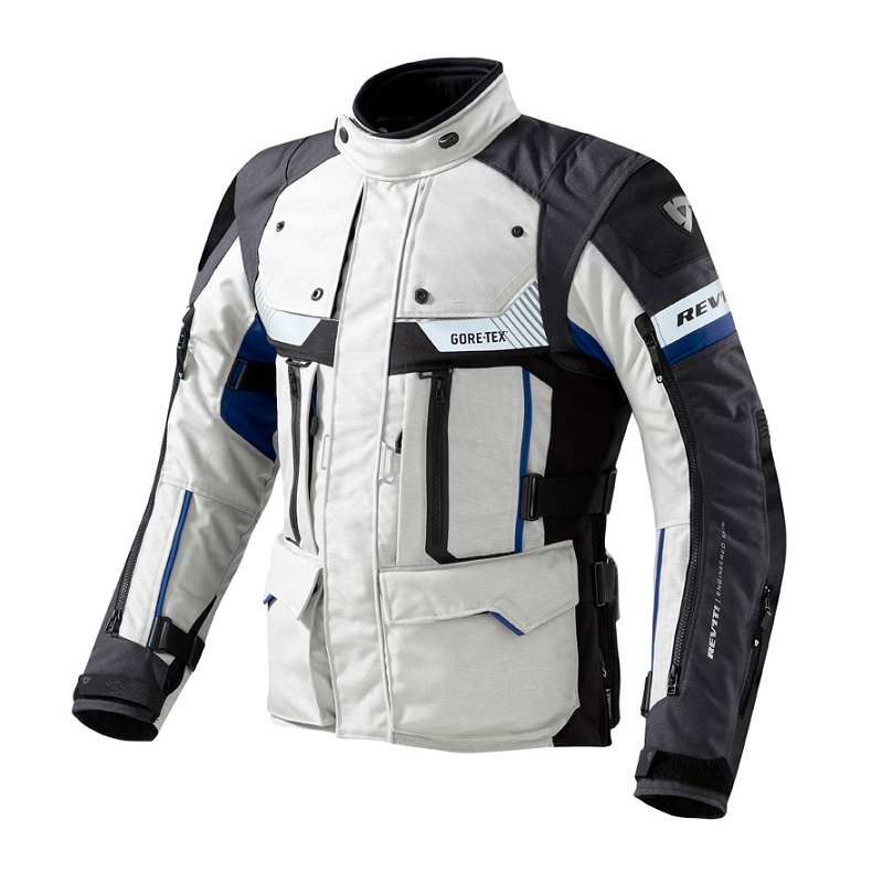Bunda na moto Revit Defender Pro GTX šedo-modrá výpredaj