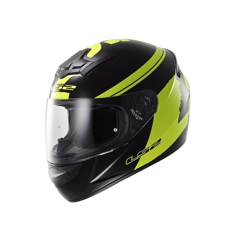 Prilba na moto LS2 FF352 ROOKIE FLUO čierno-fluo žltá výpredaj