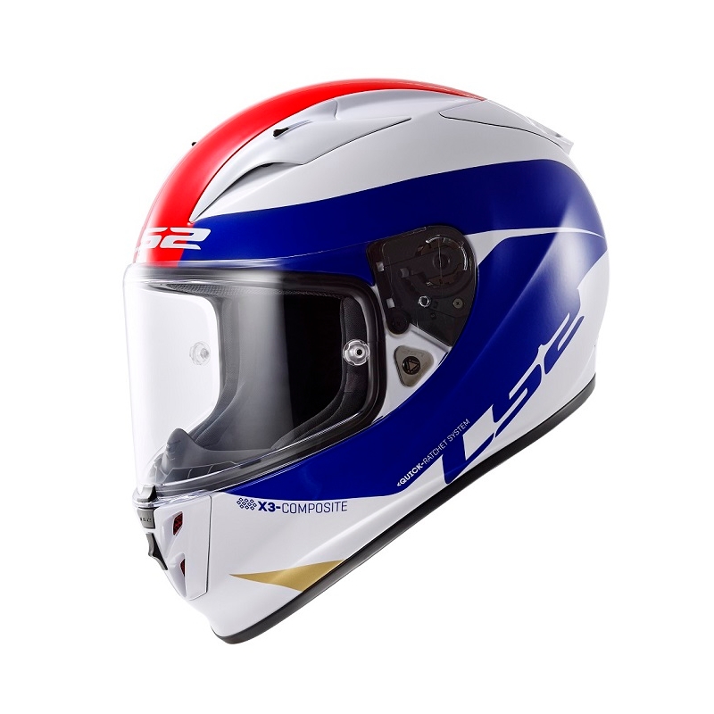 Prilba na moto LS2 FF323 ARROW R Comet bielo-modro-červená vypredaj výpredaj