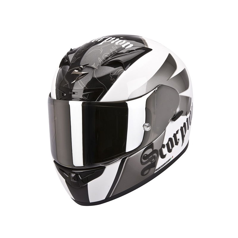 Integrálna prilba na moto Scorpion EXO-710 Knight bielo-strieborná výpredaj
